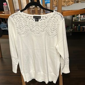 Women’s white summer sweater